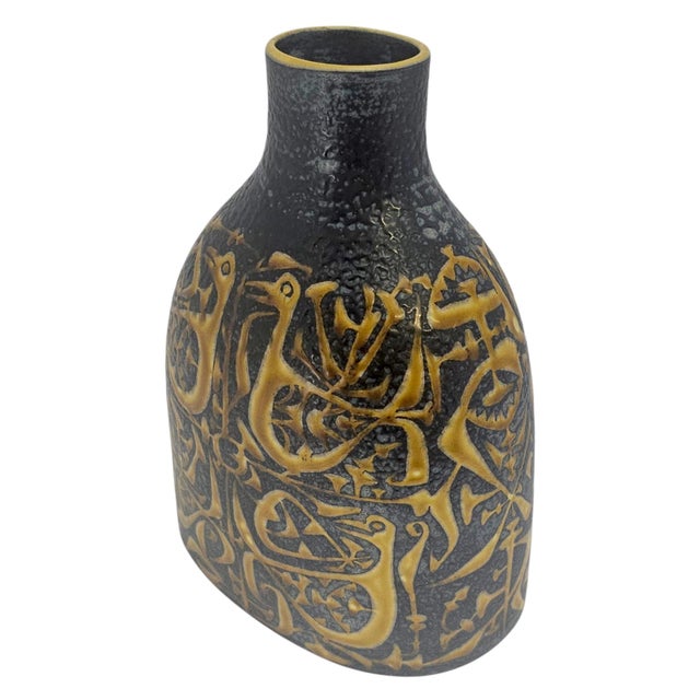 Brown Nils Thorsson for Aluminia Baca 714/3223 Bird Vase, Denmark, Circa 1965 For Sale - Image 8 of 12