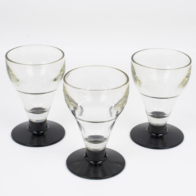 This authentic set of three French Absinthe glasses was manufactured by Franckhauser in Lyon, France, circa 1910. These...