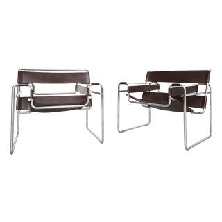 Paar Wassily Chair by Marcel Breuer for Knoll International, 1980s, Set of 2 For Sale