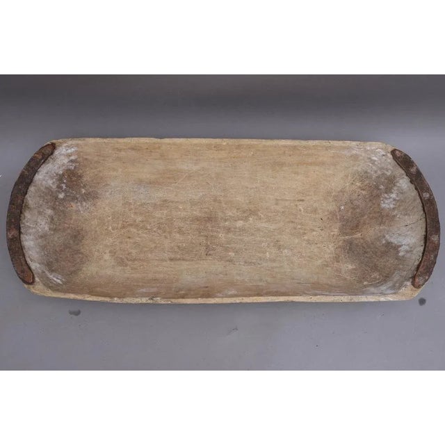 Swedish wooden bowl in handsome size around 1800. This shell is a true eye-catcher on every big table area, whether garden...