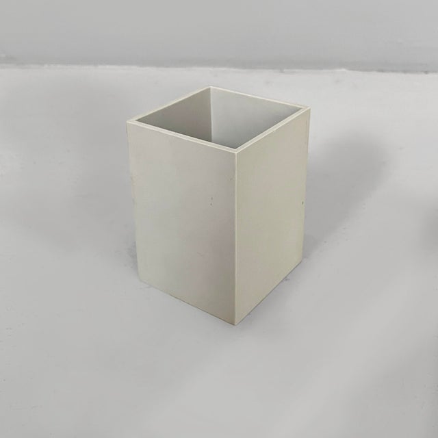 Bruno Munari Italian Modern Gray Plastic Desk Set by Bruno Munari for Olivetti, 1960s, Set of 5 For Sale - Image 4 of 13