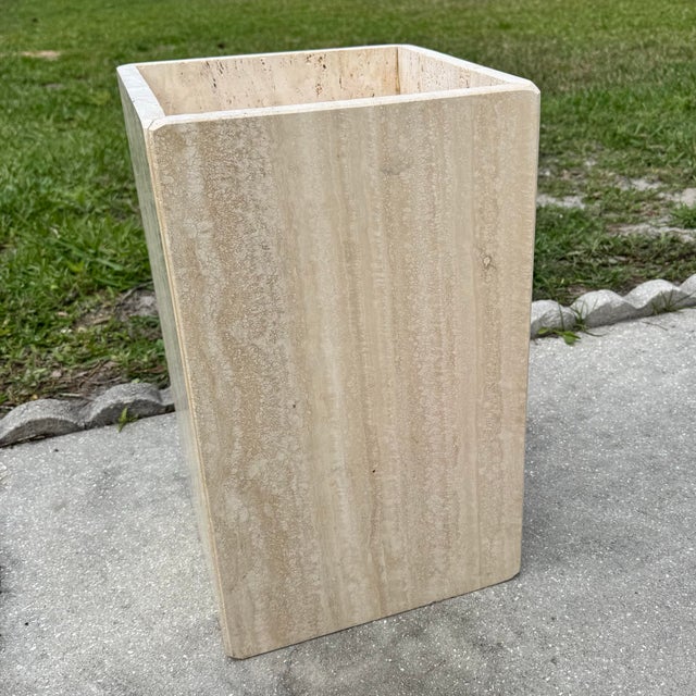 Vintage Italian Travertine Side Table For Sale - Image 9 of 9