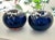Blue Vintage Blue and Amber Glass Apple Shaped Bookends, a Pair For Sale - Image 8 of 9