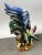 Vintage Hand-Painted Italian Majolica Ceramic Fighting Rooster Sculpture, a Pair 1980's For Sale - Image 10 of 15