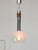 Vintage Italian Chrome and Glass Pendant Lamp For Sale - Image 9 of 14