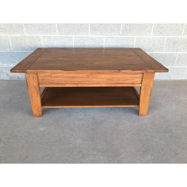 Broyhill Attic Heirlooms Solid Oak 2 Drawer Coffee Table Chairish