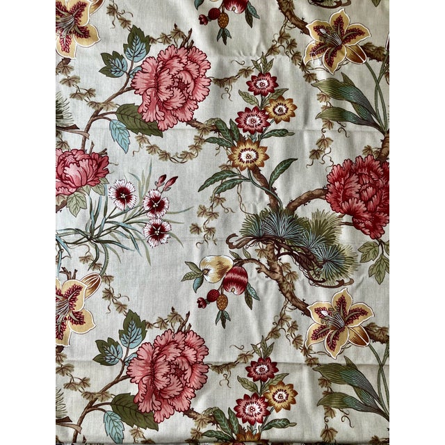 Vintage Robert Allen @ Home Designer Asian Travels "Katakira Mimosa" Fabric - 3 1/3 Yards For Sale In Milwaukee - Image 6 of 8