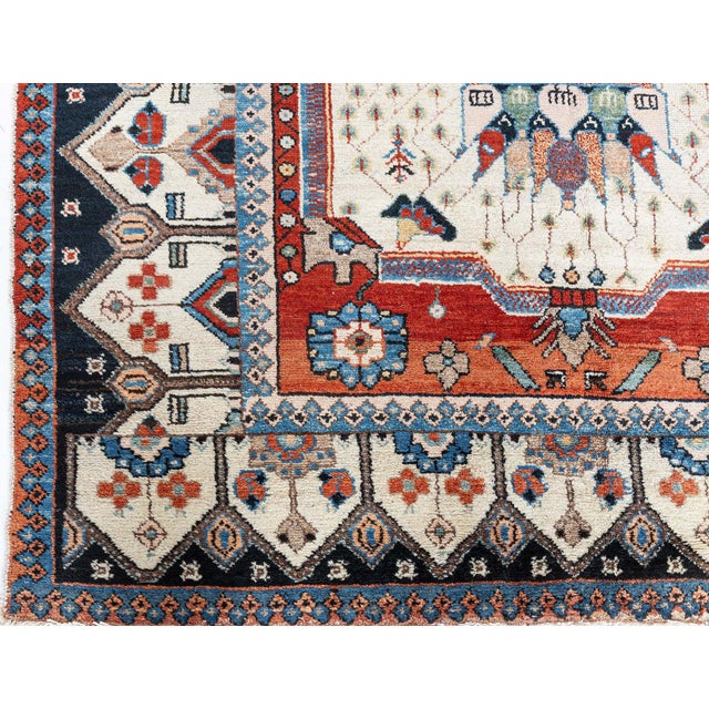 Early 20th Century Persian Malayer Handmade Wool Rug For Sale In New York - Image 6 of 11