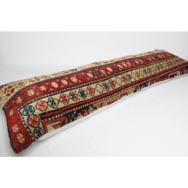 Art Deco Antique Caucasian Rug Pillow Cover for Moder Home Decoration -13'' X 47'' For Sale - Image 3 of 13