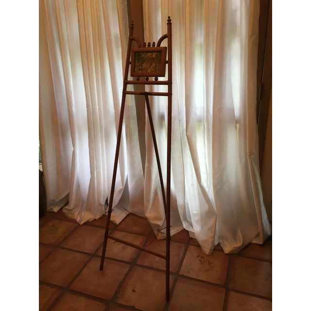 Standing Floor Model Vintage Bamboo And Brass Easel Chairish