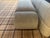 Custom Silver Grey Bench With Leopard Printed Fabric and Beautiful Curved Arms For Sale - Image 4 of 5