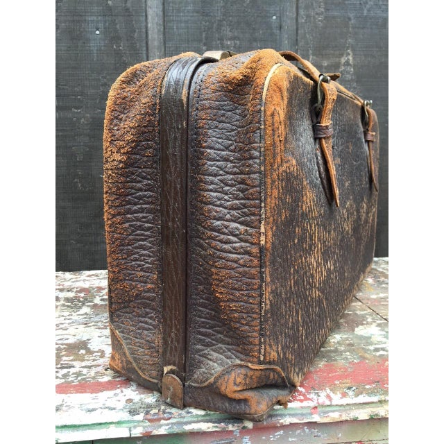 Leather Strap Suitcase Chairish