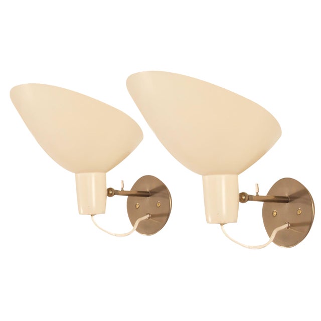 Visor Wall Lights by Vittoriano Vigano for Arteluce, 1950, Set of 2 For Sale