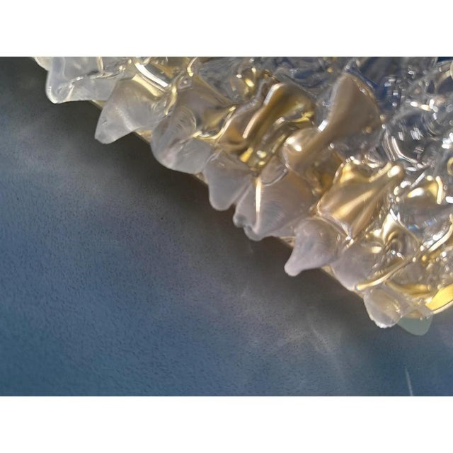 Handcrafted Clear Rostrato Murano Glass Wall Sconces by Simoeng, Set of 2 For Sale - Image 4 of 18