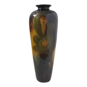 Vintage Weller Pottery Aurelian Cylinder Lamp Base Vase Artist Signed