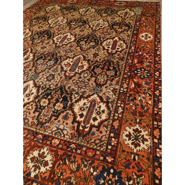 Vintage Persian Bakhtiar Rug. Garden panel. 9'9"x 12'1"