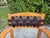 Vintage Mid-Century Ranch Oak Leather Strapped Arm Chairs - A Pair For Sale - Image 9 of 11