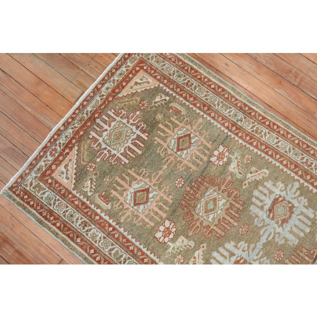 Early 20th Century Early 20th Century Zabihih Collection Elegant Brown Persian Malayer Throw Rug - 2'6" x 4'9" For Sale - Image 5 of 8