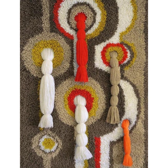 Vintage German Wool Wall Tapestry, 1970s, in Flawless conditions. Designed 1970 to 1979