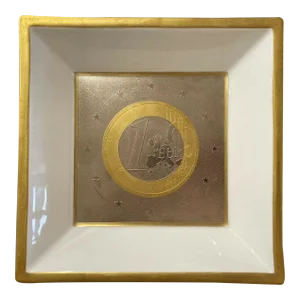 French Limoges Square Dish, Coquet Euro Commission Des Communautes Europeennes