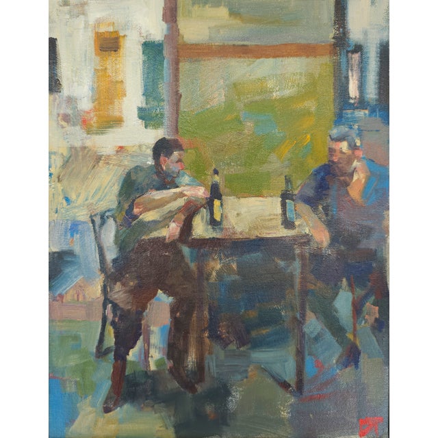 Exchange Darren Thompson, c. 2014 Darren Thompson’s Exchange captures two men seated across from one another in a bar,...