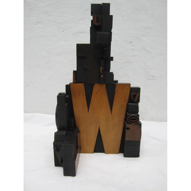 Early 20th Century Letterpress Wood Block Sculpture For Sale In New York - Image 6 of 10