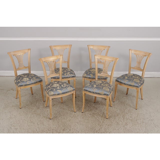 Gold Italian Neoclassical Dining Room Table & Chairs Set For Sale - Image 8 of 18