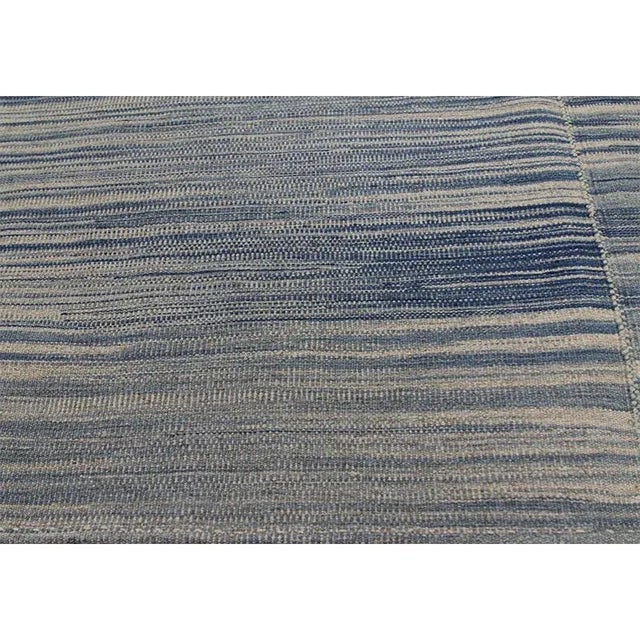 Textile Handwoven Scandinavian Style Persian Kilim Area Rug 3’4″ X 4’0″ For Sale - Image 7 of 8