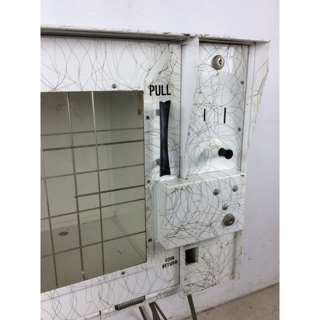 Mid Century Modern Freestanding Newspaper Vending Cabinet on Hairpin Legs For Sale - Image 11 of 12