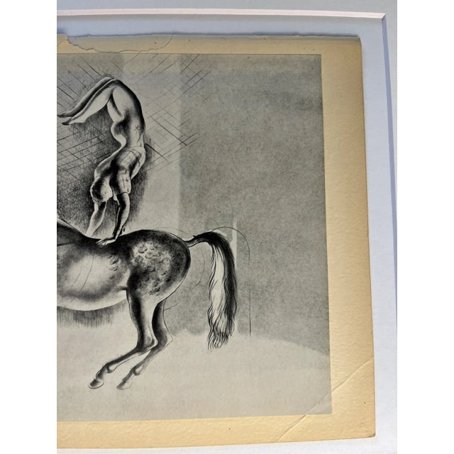 Shabby Chic 1942 Horse and Acrobat Print For Sale - Image 3 of 4