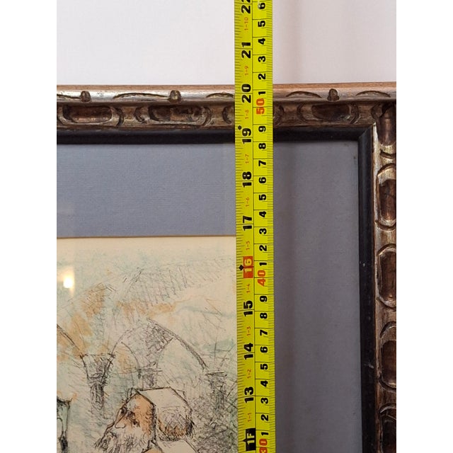 Chaim Gross 1970s Chaim Gross Limited Color Lithograph 'Prophet Ezra' Judaica Print Signed, Number For Sale - Image 4 of 18