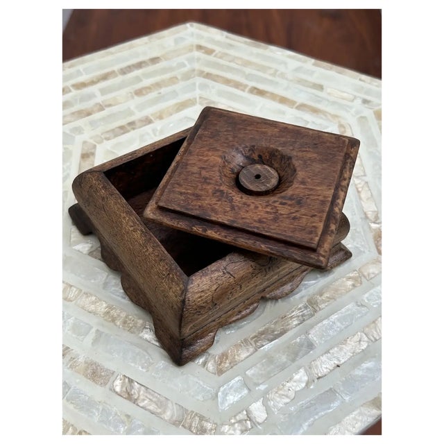 Ooak Antique Wood Box/ Pressed Horn Mourning Cameo For Sale In Los Angeles - Image 6 of 10