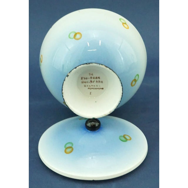 Vintage Italian Ceramic Vase with Lid by the Galvani Factory, 1920s For Sale - Image 18 of 18