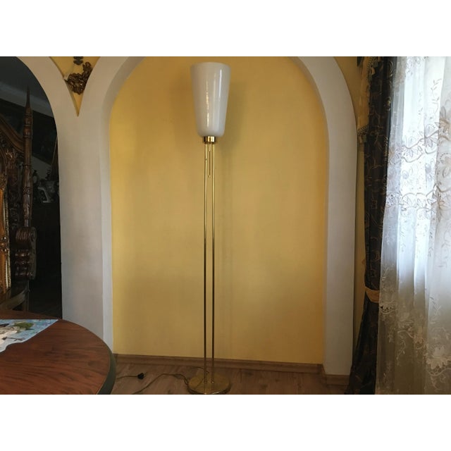 Floor Lamp with Glass Shade, 1970s For Sale - Image 14 of 14