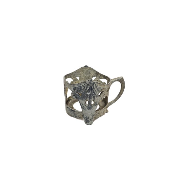 Metal Antique Art Nouveau Tea Basket, 1900s For Sale - Image 7 of 7