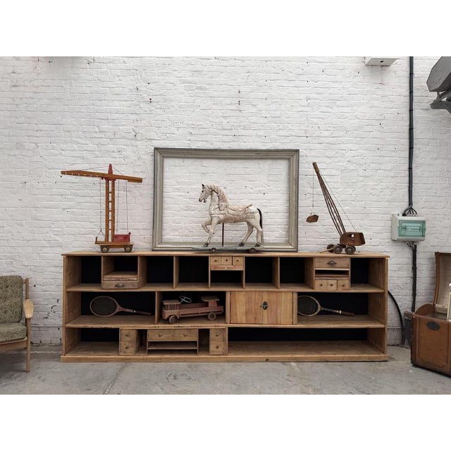 1940s Large Workshop Cabinet in Pine, 1940s For Sale - Image 5 of 18