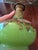 Antique Emerald Jade Green Opaline Crystal Perfume Bottle For Sale - Image 12 of 13