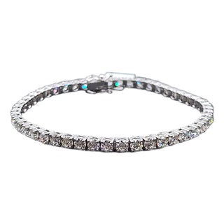 7.42 Ct Diamond Tennis Bracelet For Sale