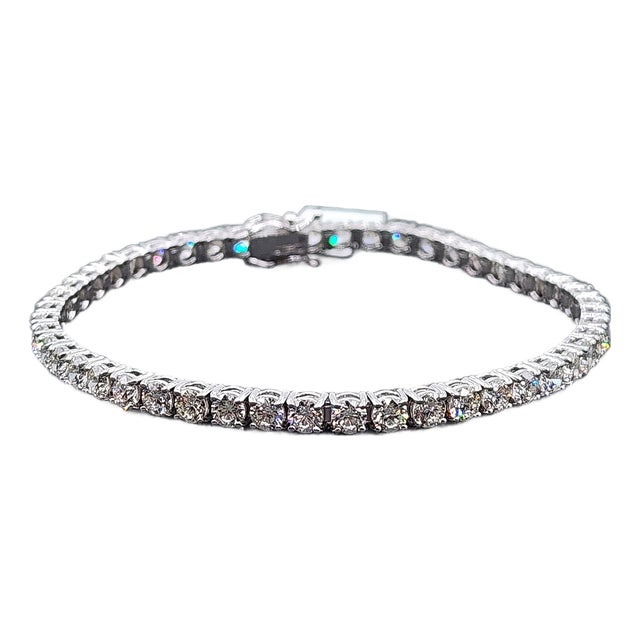 7.42 Ct Diamond Tennis Bracelet For Sale