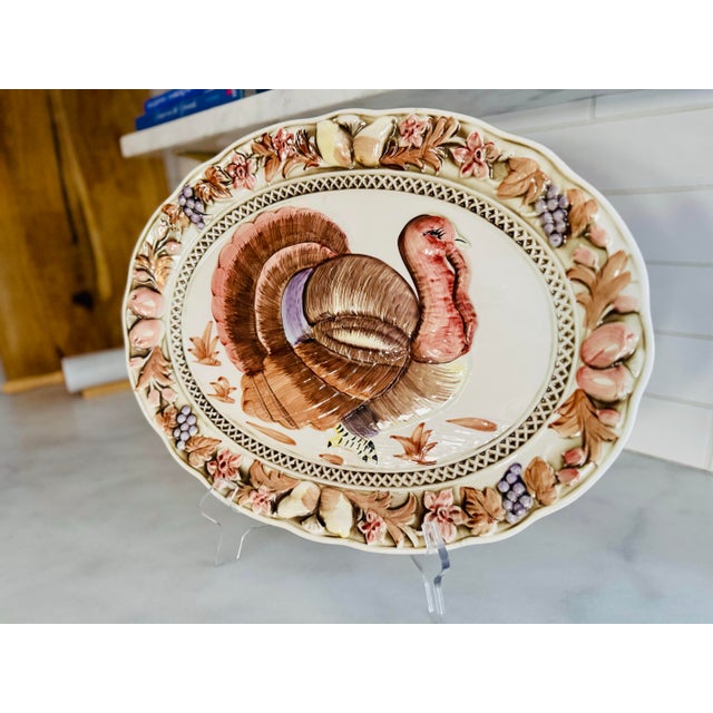 Turkey platters are the best! I love this colorful one. Made in Japan for Gailstyn- Sutton a Towle Company. Measuring 19...