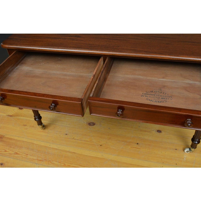 Wood Victorian Mahogany Writing Desk or Dressing Table For Sale - Image 7 of 18