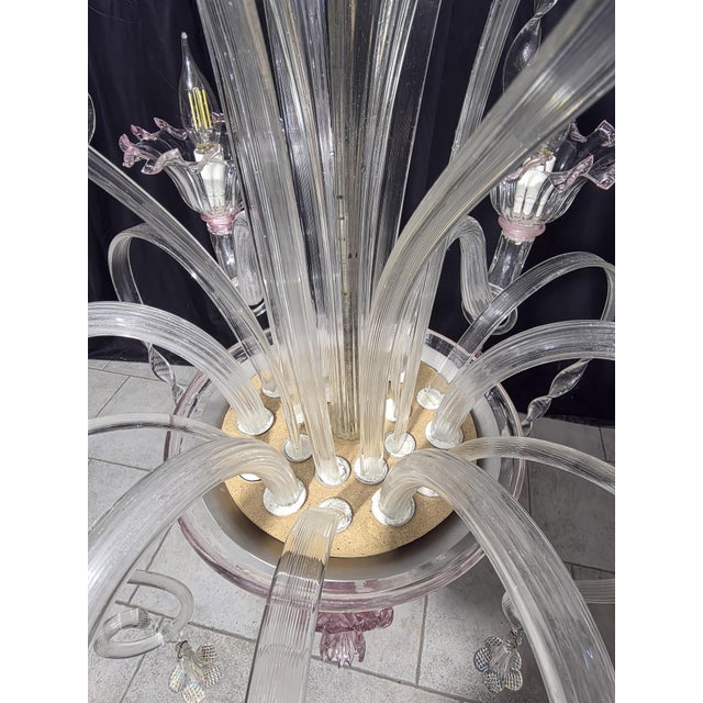 Vintage Murano Chandelier, 1980s For Sale - Image 9 of 17
