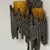 Marcello Fantoni, Brutalist Mid-Century Modern Wall Sconces, Wrought Iron, Glass For Sale In New York - Image 6 of 10