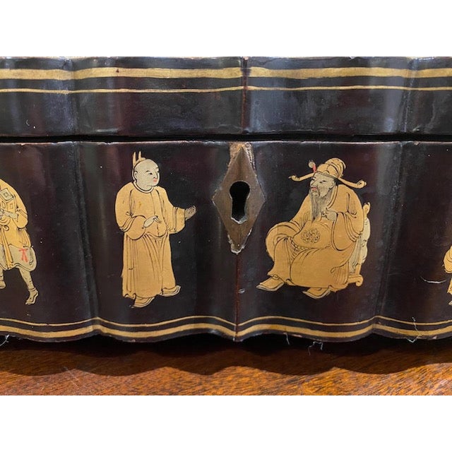 Chinoiserie Antique Georgian Chinoiserie Game Box For Sale - Image 3 of 8
