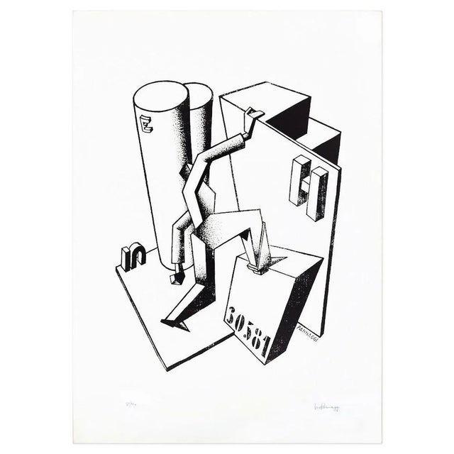 The Climber is a peculiar and beautiful lithograph realized by the artist Ivo Pannaggi in a circulation of 100 copies...
