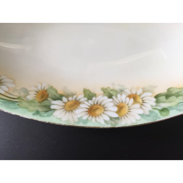 Celadon Antique Arts & Crafts Hutschenreuther Selb Bavaria Chamomile Relish Serving Dish For Sale - Image 8 of 11