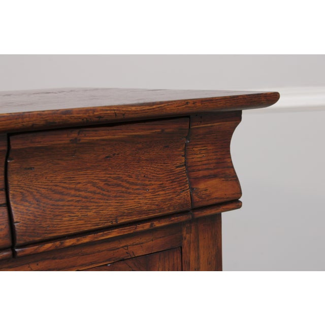 English Hand Crafted Distressed Oak Sideboard Cabinet For Sale - Image 12 of 16