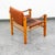 Mid Century Danish Modern Lounge Chair Safari Brown Leather Arm Sling Vintage For Sale - Image 12 of 12