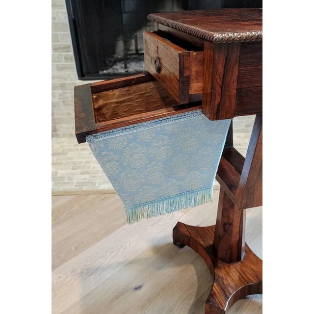 Brown Early 19th Century English Regency Period Sewing Table For Sale - Image 8 of 11