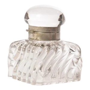 Crystal Swirled Inkwell - 19th Century